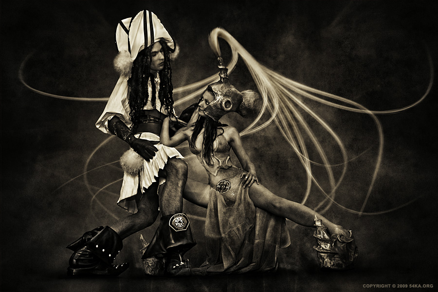 Wonderland   The Princess and the Pirate photography photomanipulation black and white  Photo