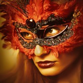 Red Brilliant Masquerade Mask - 54ka [photo blog]