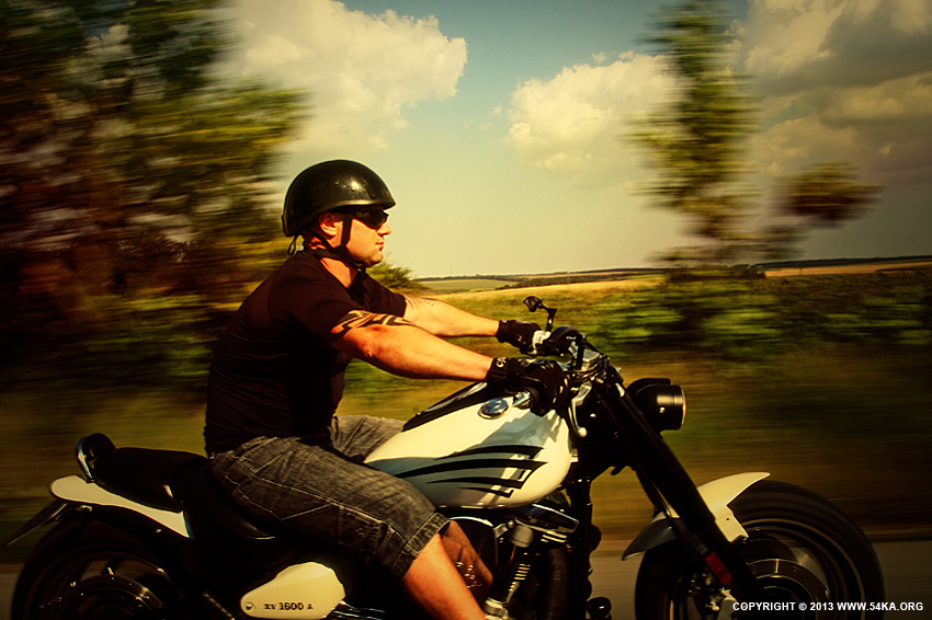 Biker on The Road photography portraits featured  Photo