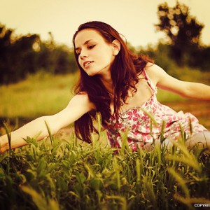 Girl Picking Flowers