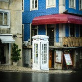 Street photography – white telephone box