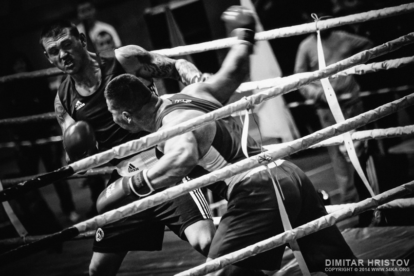 Boxing fight photography other black and white  Photo