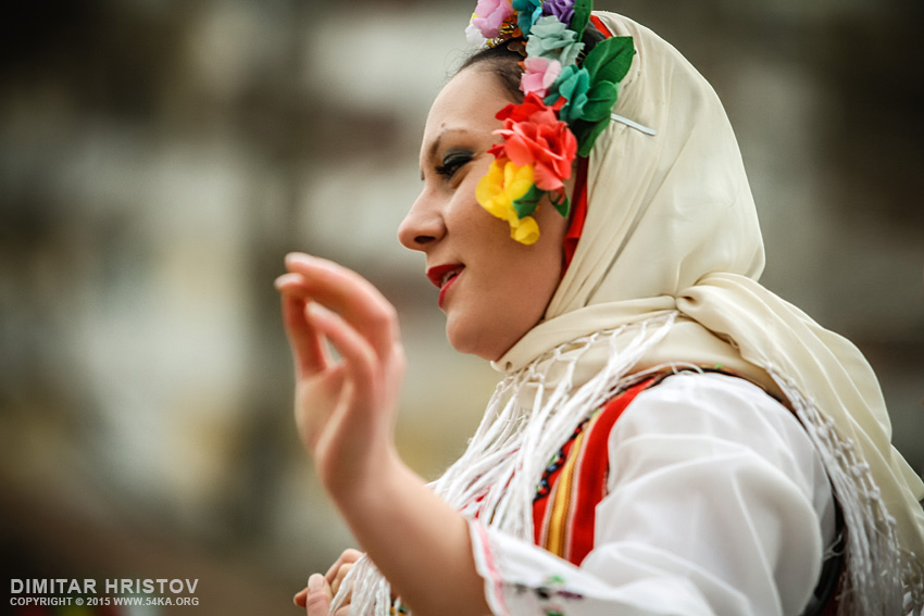 Bulgarian girl in traditional clothes photography portraits  Photo