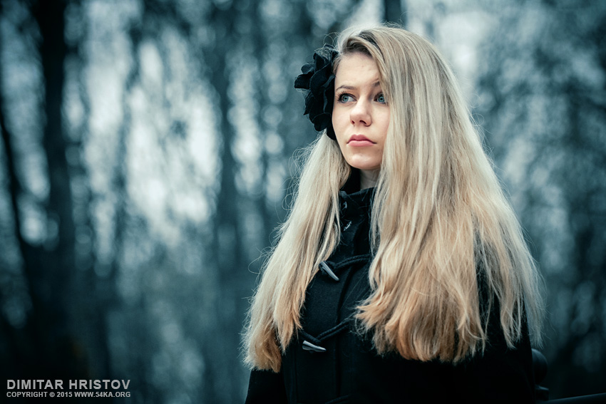 Girl portrait like a winter princess photography portraits featured fashion  Photo
