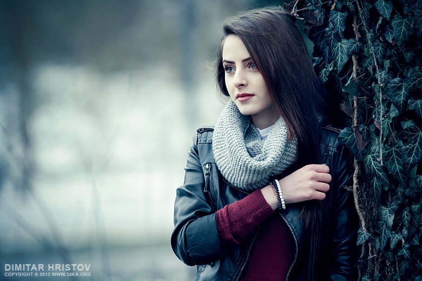 Sensual winter outdoor portrait photography portraits featured fashion  Photo
