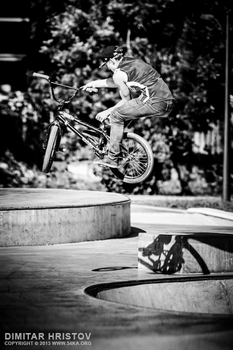 BMX jump trick photography other extreme black and white  Photo