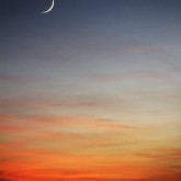 Moon sunset