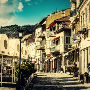 Beautiful street in the old city of Veliko Tarnovo