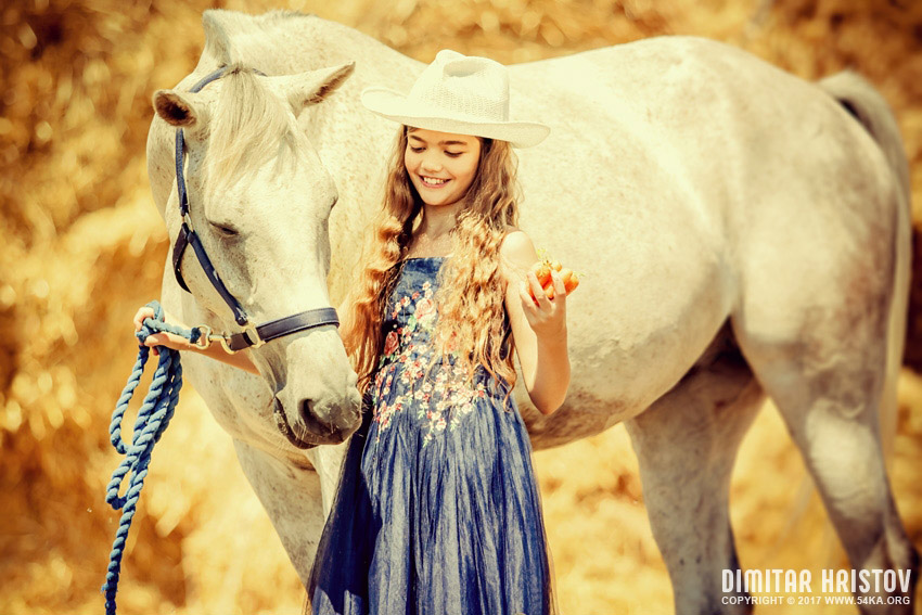 Cute Girl and Horse   Charming Portrait photography portraits horse photography top rated featured  Photo