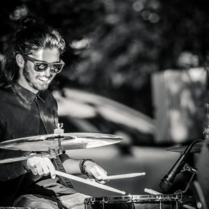 Street music performance – The Drummer portrait