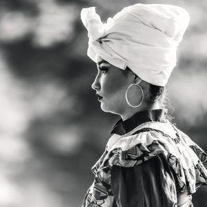 Colombian woman with traditional dress