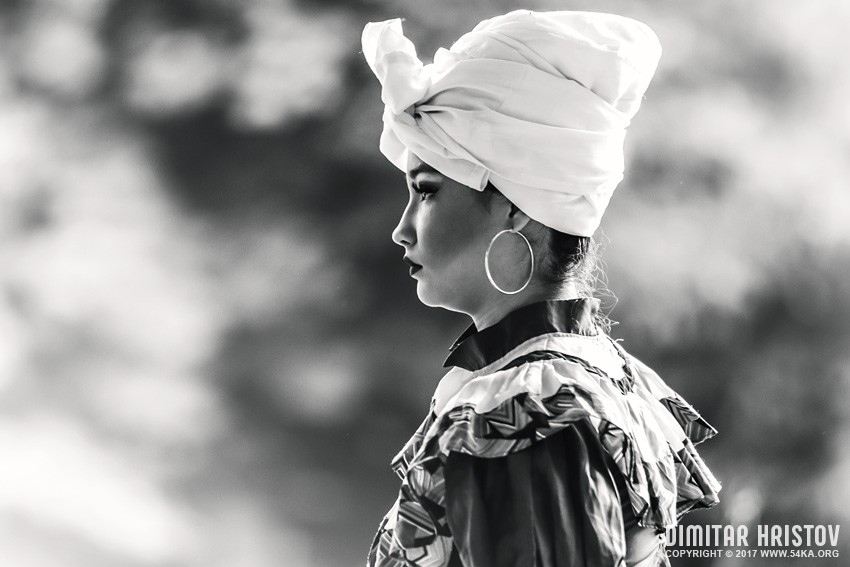 Colombian woman with traditional dress photography portraits black and white  Photo
