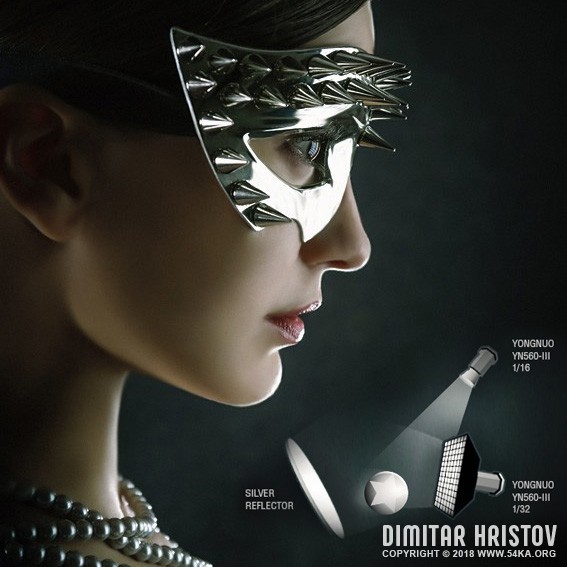 Fashion Studio Portrait – Strobist Setup – Lighting Scheme photography venetian eye mask tutorials lighting diagram  Photo