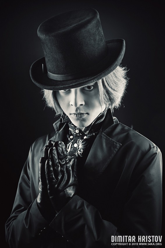 Willy Wonka Black and White Portrait – Charlie and the Chocolate Factory photography portraits featured black and white  Photo