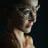 Venetian carnival jewelry face mask