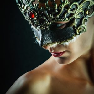 Red Brilliant Venetian Masquerade Mask