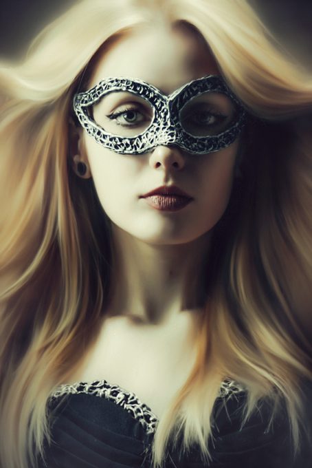 Portrait of a Lady with Fashion Venetian Mask - 54ka [photo blog]