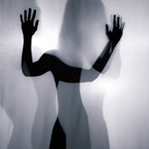 Dancing girl on backlight – Hands silhouette – Art Photography