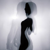 Silhouette fashion portrait studio photography