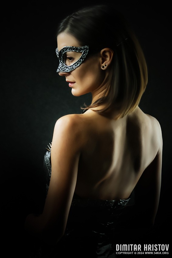 Silver mask – Woman portrait II photography venetian eye mask portraits featured fashion  Photo